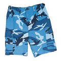 Camouflage B.D.U. Shorts - Sky Blue Camo